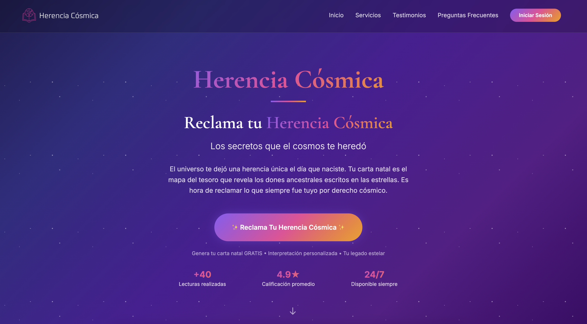 Herencia C贸smica - Side Project